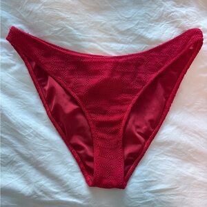 Triangl red pasha crochet bottoms size Large